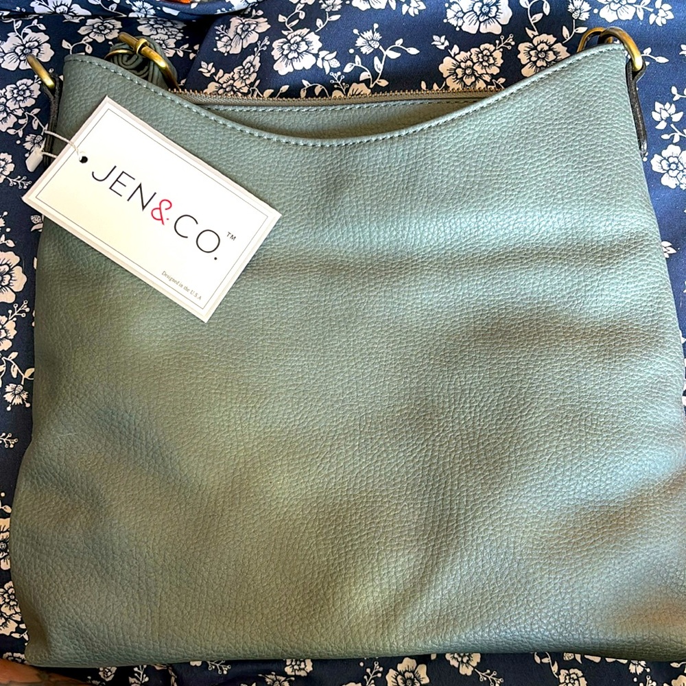 JEN & CO TEAL CROSSBODY BAG
